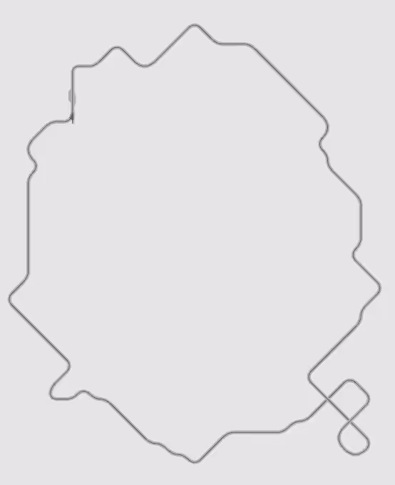 Layout of a procedurally generated circuit in CarMaker.
