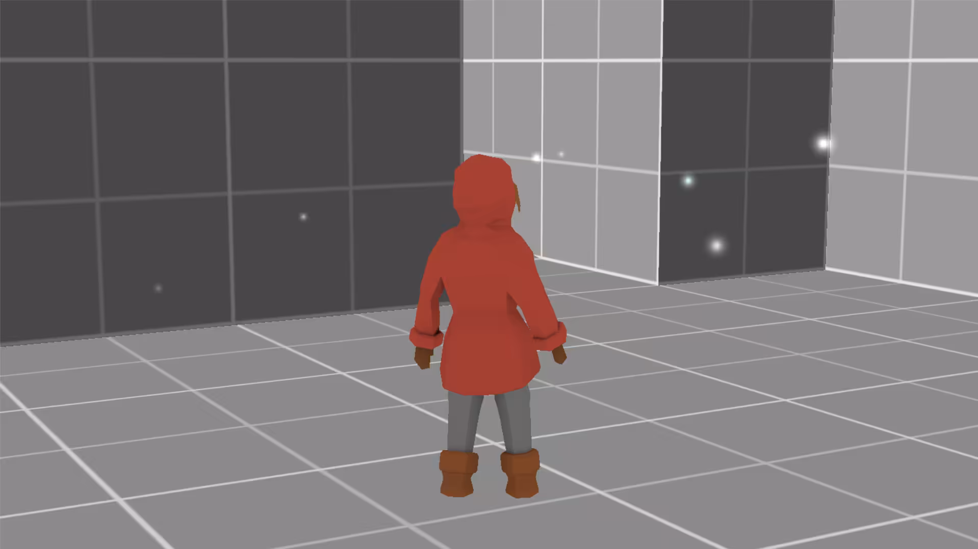 The player is followed by the camera.