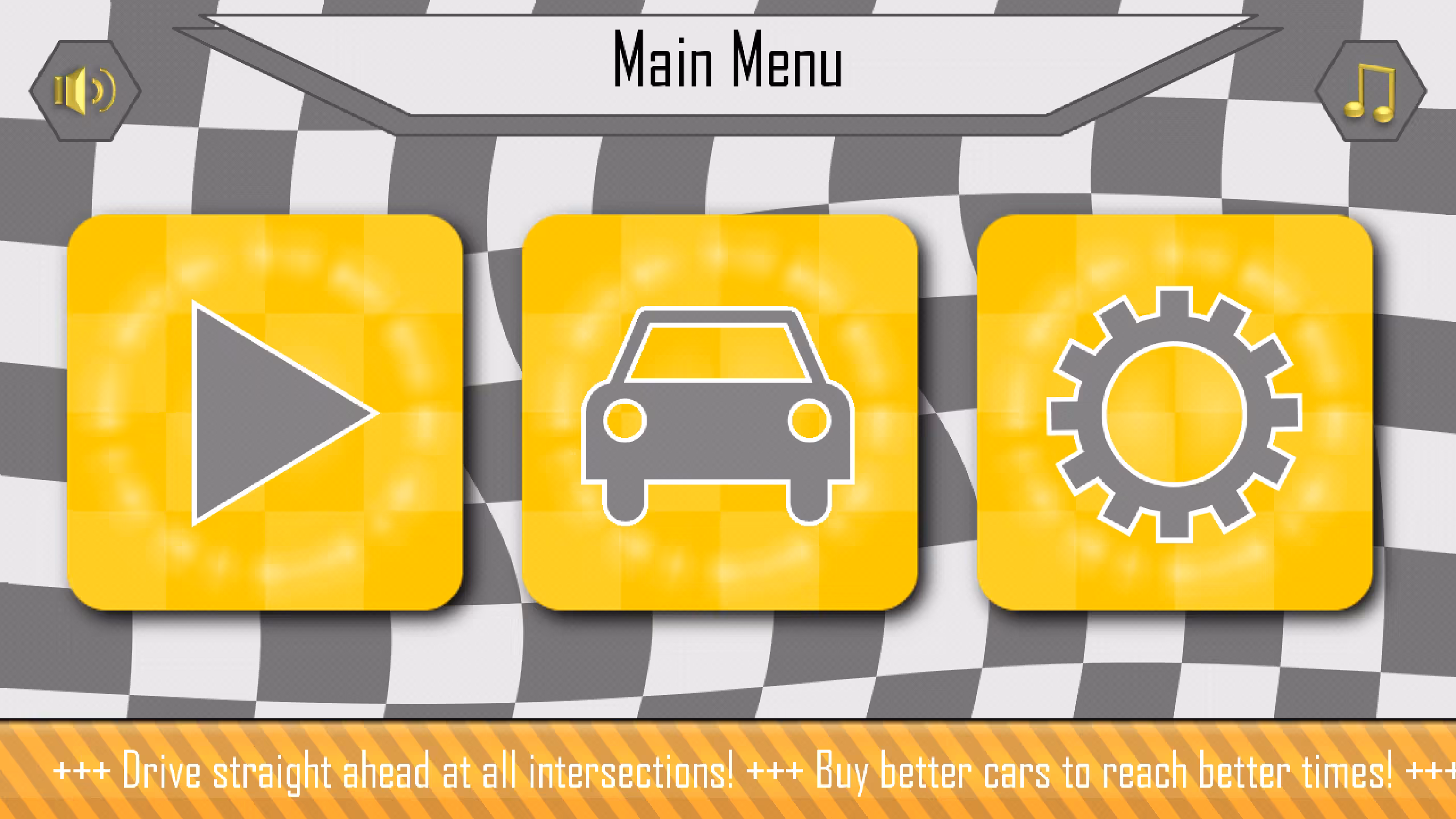 Main menu of Turbo Madness Racing